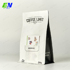 کیسه قهوه با شکاف و دریچه 250 گرمی کاغذ کرافت با مانع بالا