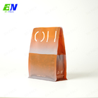 کیسه قهوه با کف مسطح کیسه ای قابل بازیافت 145 میکرون ماده سینگل با دریچه یک طرفه