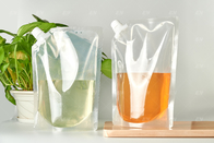 کیسه غذای قابل شرب سازگار با محیط زیست 250 میلی لیتری شفاف با کیسه نوشیدنی آبمیوه پلاستیکی