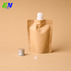 کیسه دهانه مایع کاغذ کرافت قهوه ای طبیعی Comesitc 50ml 100ml سفارشی